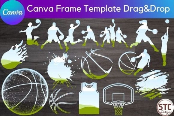 16 Basketball Canva Frame Bundle: Creative Design Solutions