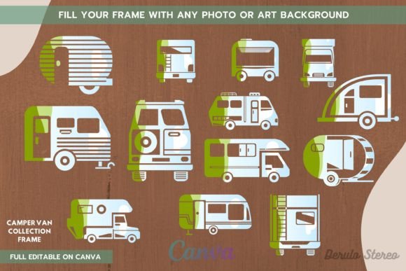 Camper Van Collection Canva Frame: Your Template for Adventure