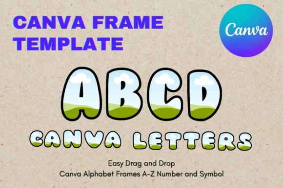 Canva Letters Frame Alphabet TemplateC27: Your Creative Sublimation Solution