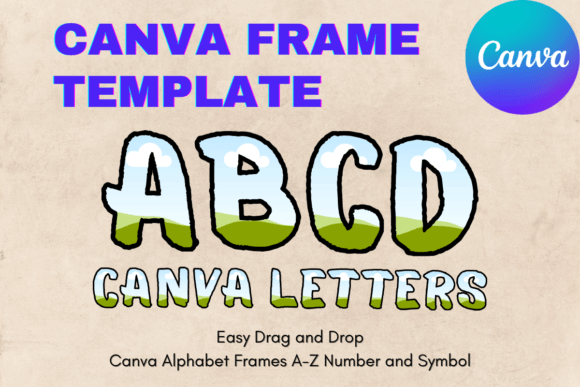 Canva Letters Frame Alphabet TemplateC28: Your Digital Craft Solution