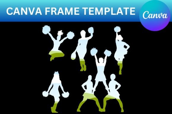 Cheerleader Canva Frame Template: Dynamic Design for Brand Energy