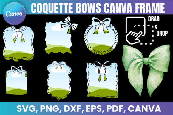 Coquette Bows Canva Frame Bundle: A Designer’s Perspective