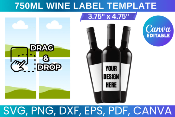 Custom 750ml Wine Label Templates for Your Next Event
