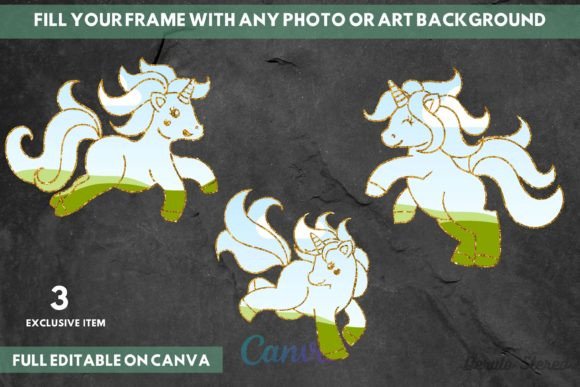 Cute Unicorn Canva Frame Collect: Elevate Your Digital Creations