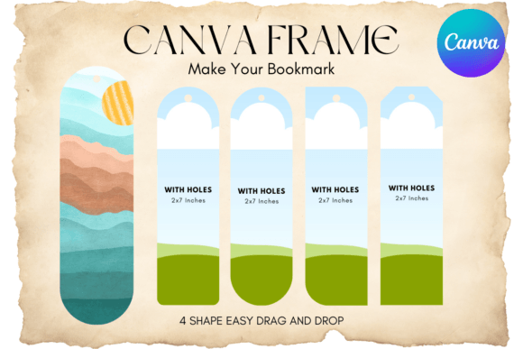 Design Custom Photo Bookmarks with Canva Frames