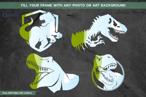 Dino Trex Logo Canva Frame: A Roaring Tool for Designers