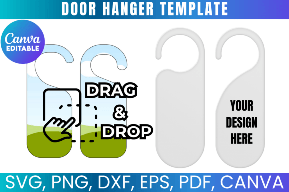 Door Hanger Template, Door Hanger SVG: Instant Download for Custom Signs