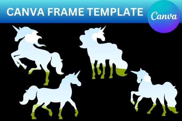 Enchant Your Designs with a Unicorn Canva Template Frame