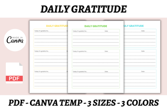 Master Your Morning Routine with a Daily Gratitude Canva Template