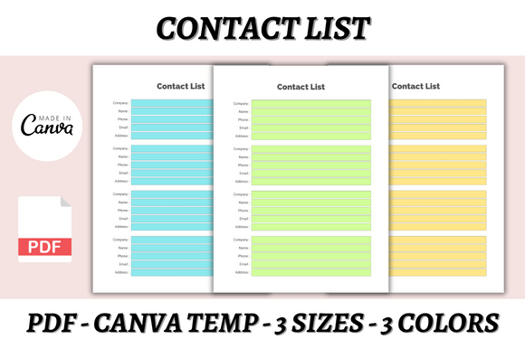 Master Your Network with a Contact List Canva Template