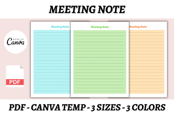 Master Your Notes with the Meeting Note Canva Template