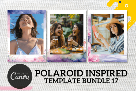Revive Nostalgia with the Floral Canva Template Polaroid 17