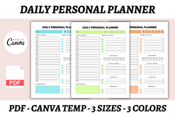 Streamline Your Day: The Daily Personal Planner Canva Template