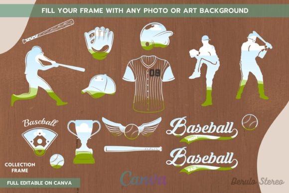 Swing for the Fences with Baseball Collection Canva Frames
