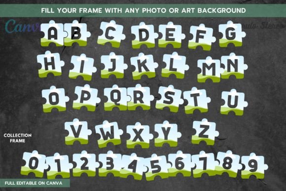 Unlock Creative Freedom with Puzzle Square Letter Canva Frame
