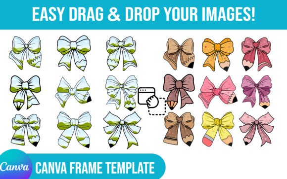 Unlocking the Whimsical Charm of the 9 Coquette Bow CANVA Frame Bundle
